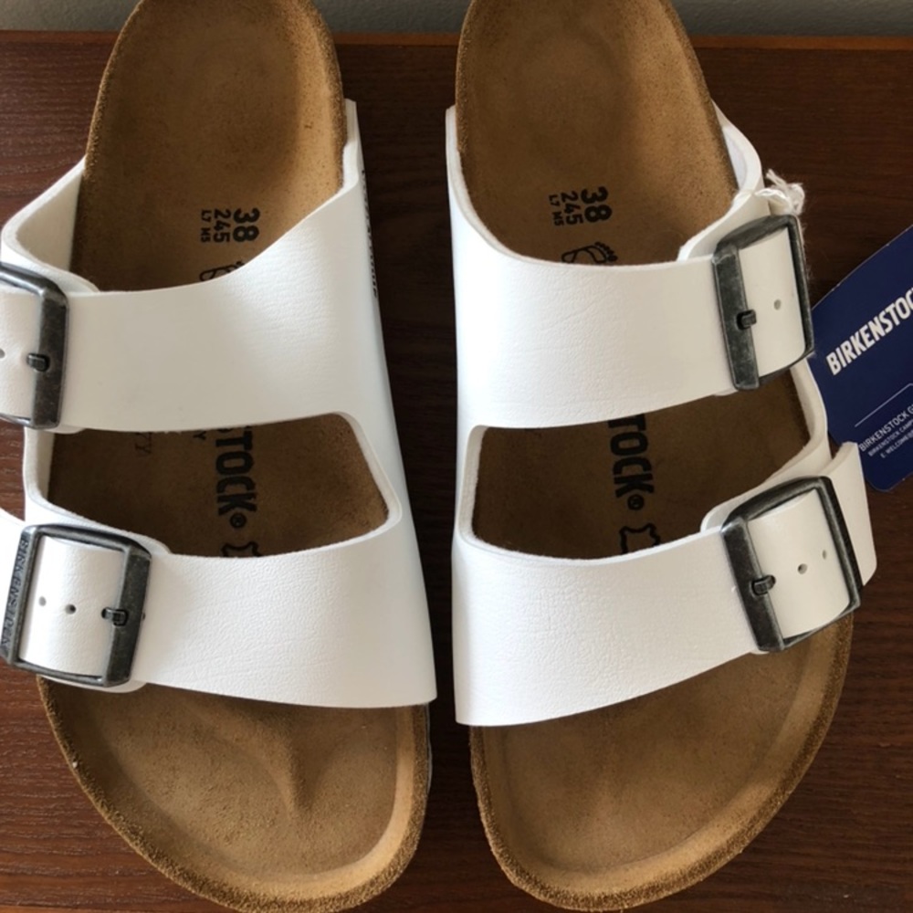 BRAND NEW White Birkenstocks - size 38